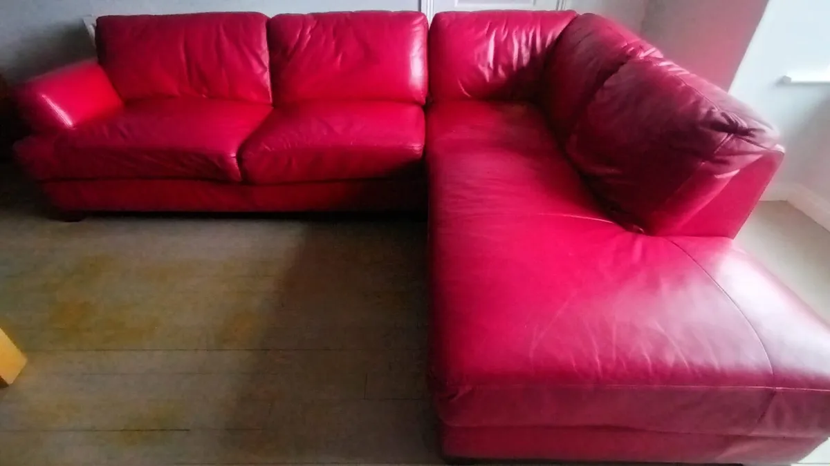 Red Corner Couch - Image 4
