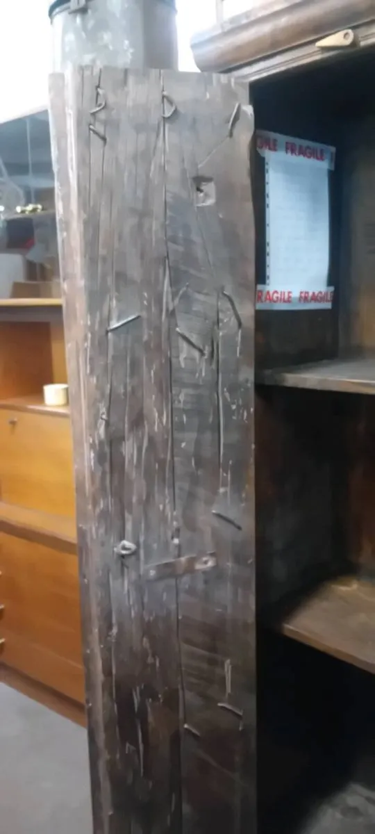 Antique Door Hardwood Linen Cupboard - Image 3