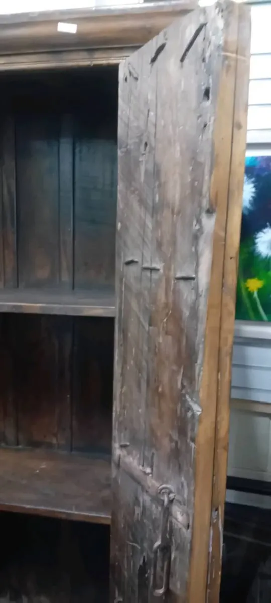 Antique Door Hardwood Linen Cupboard - Image 4