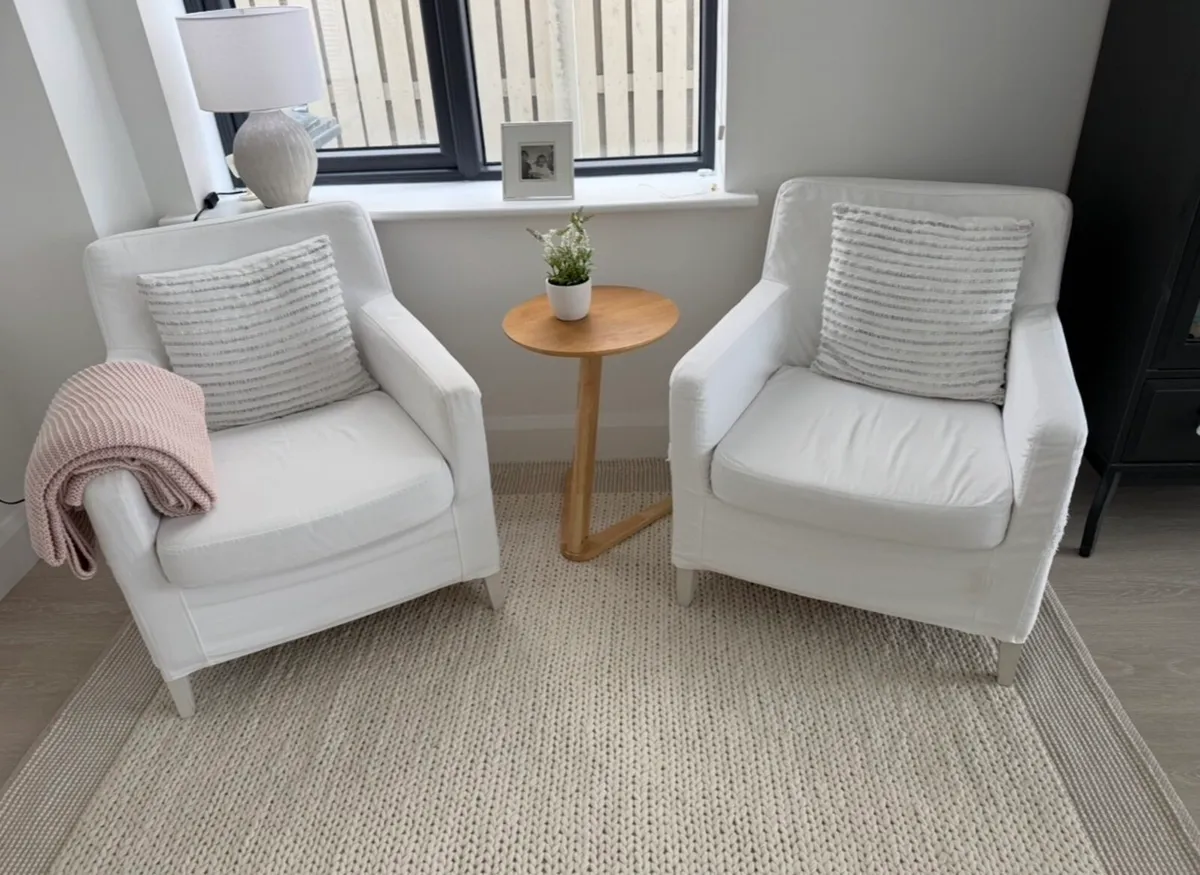 2 x Ikea Armchairs- Removable and Washable Covers - Image 1