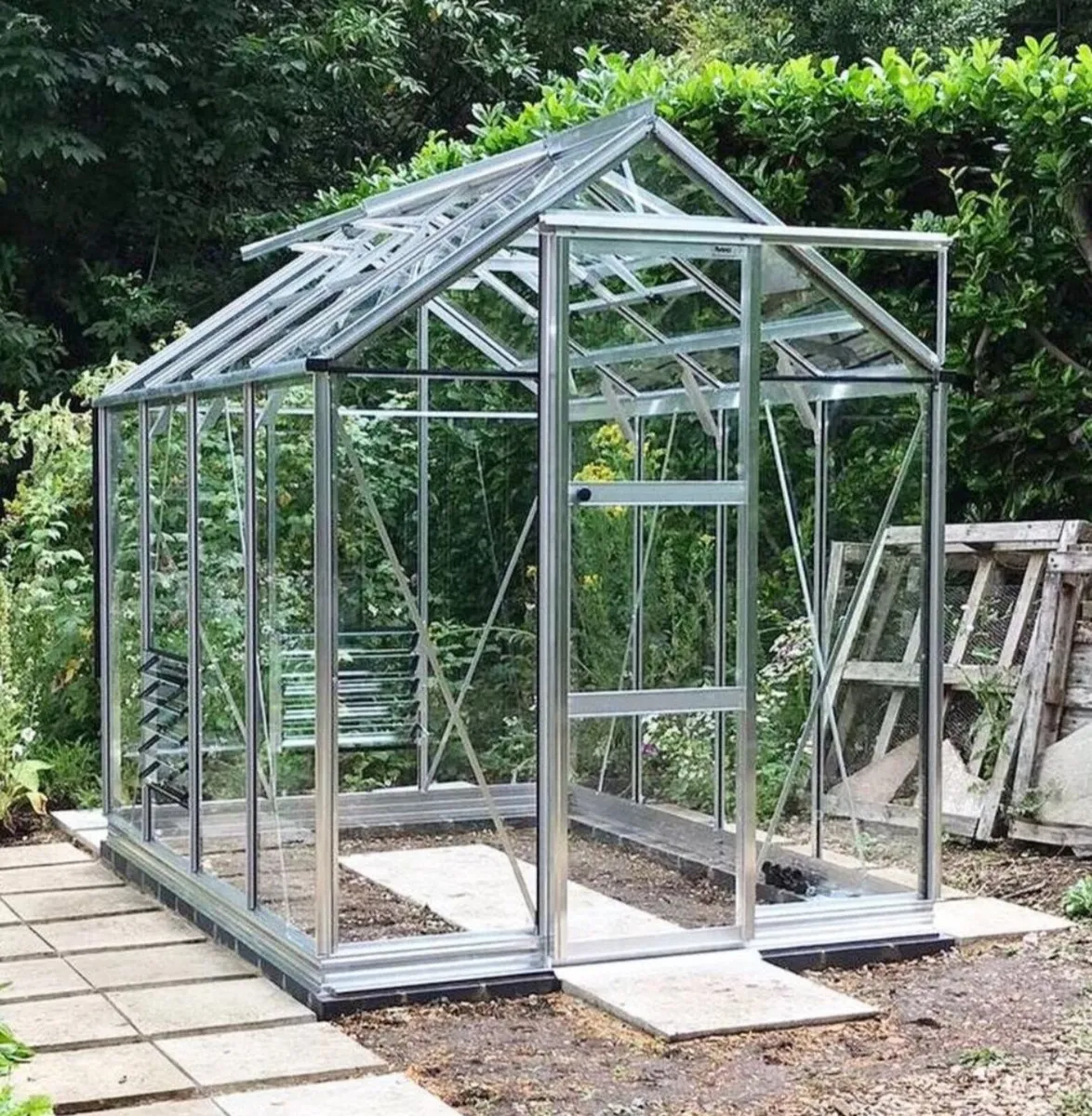 Aluminium Greenhouse with base 6x8foot - Image 1