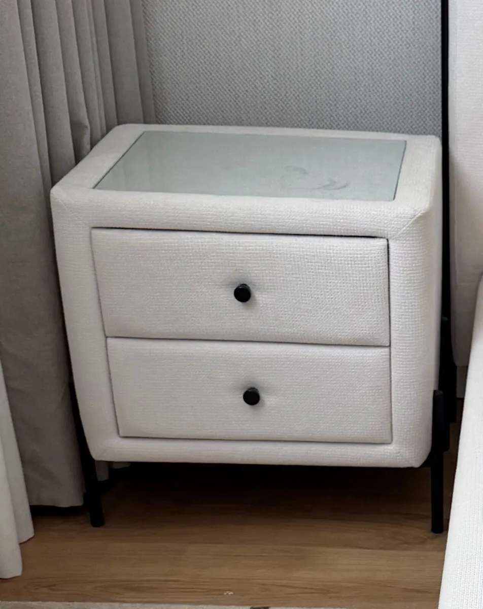 2 Bedside Locker | 2 Drawer | Oatmeal - Image 2