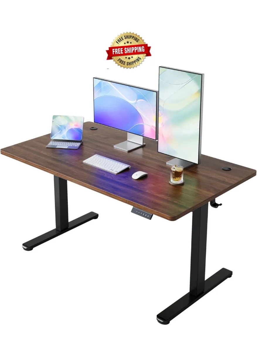 Standing Desk with USB Charging Port, 140 x 80 cm, - Image 1