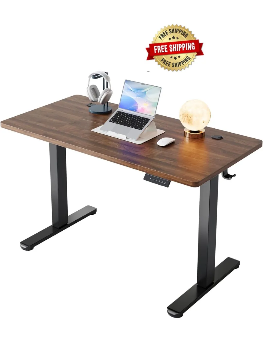Standing Desk with USB Charging Port, 120 x 60 cm, - Image 1