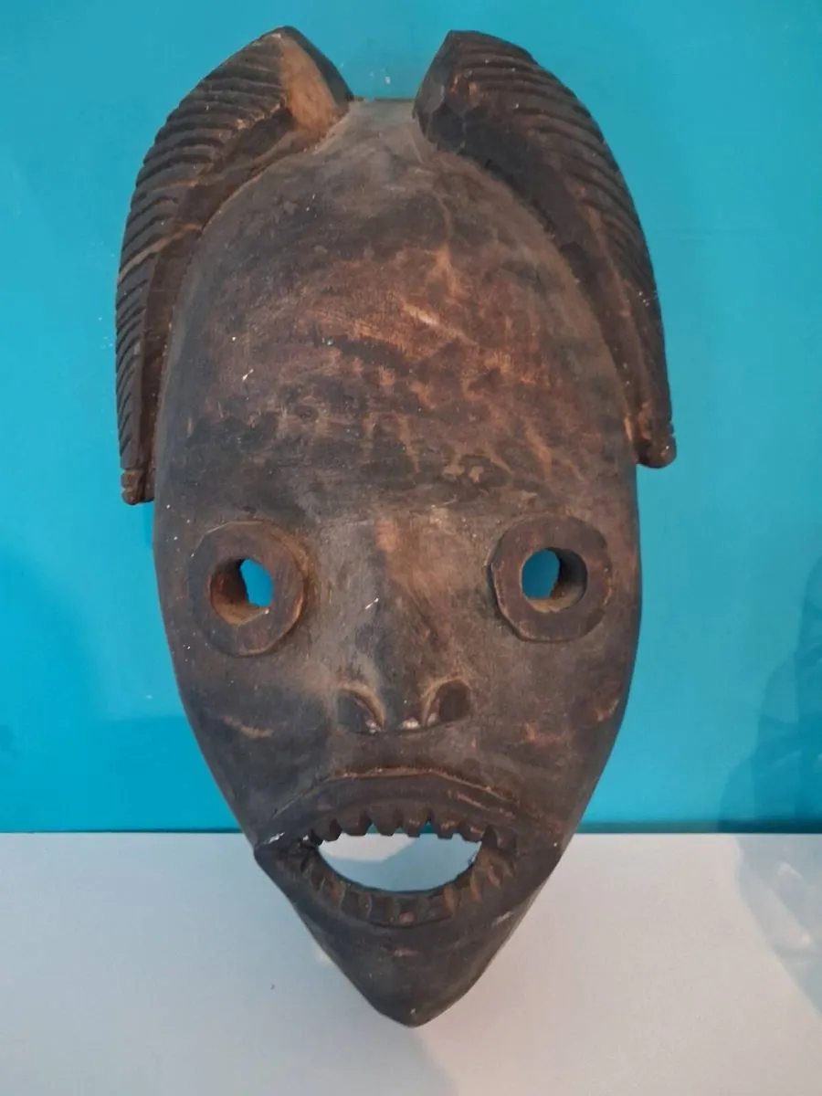Liberia  Hand carved wooden African tribal mask - Image 1