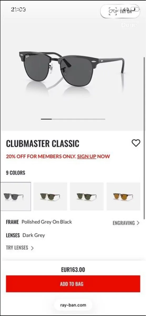 Ray Bans Clubmaster Classic 51-21 - Image 2