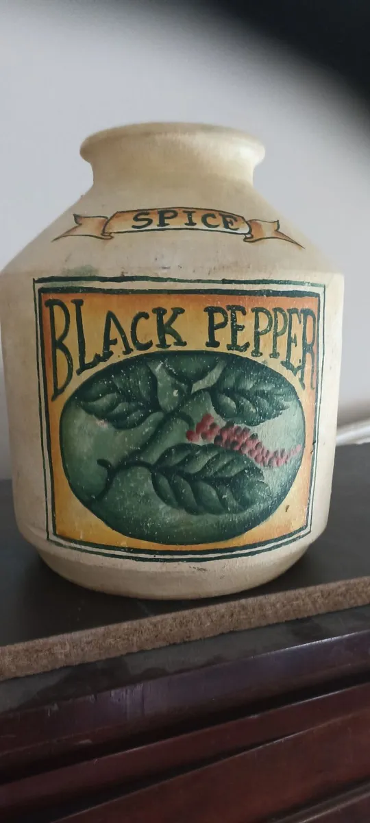 Decorative Black Pepper Jar - Image 1