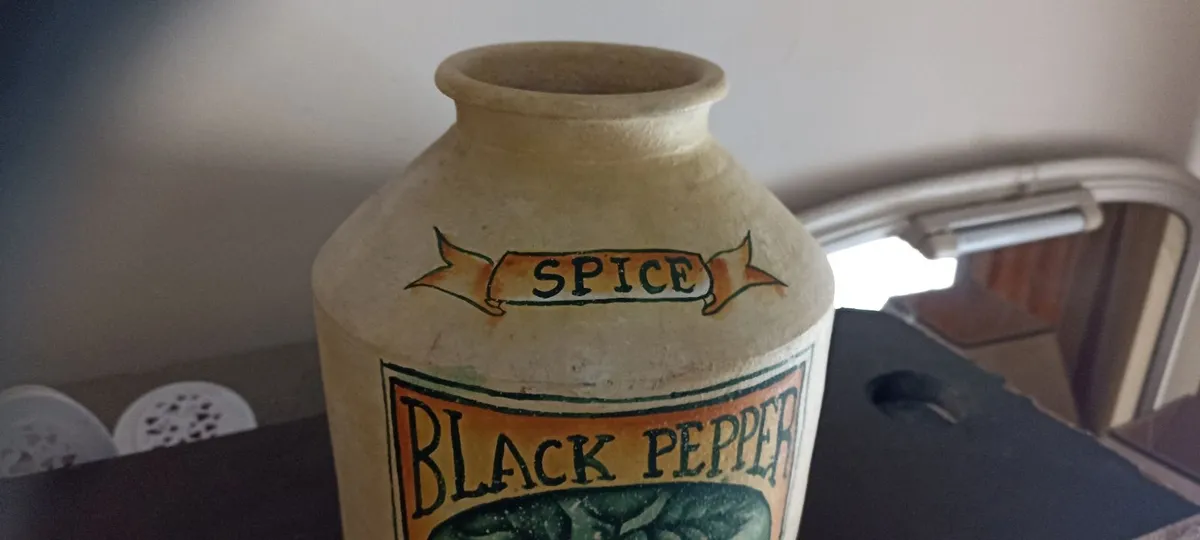 Decorative Black Pepper Jar - Image 2