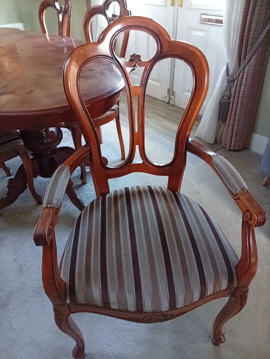 Dinning table and six chairs - Image 2