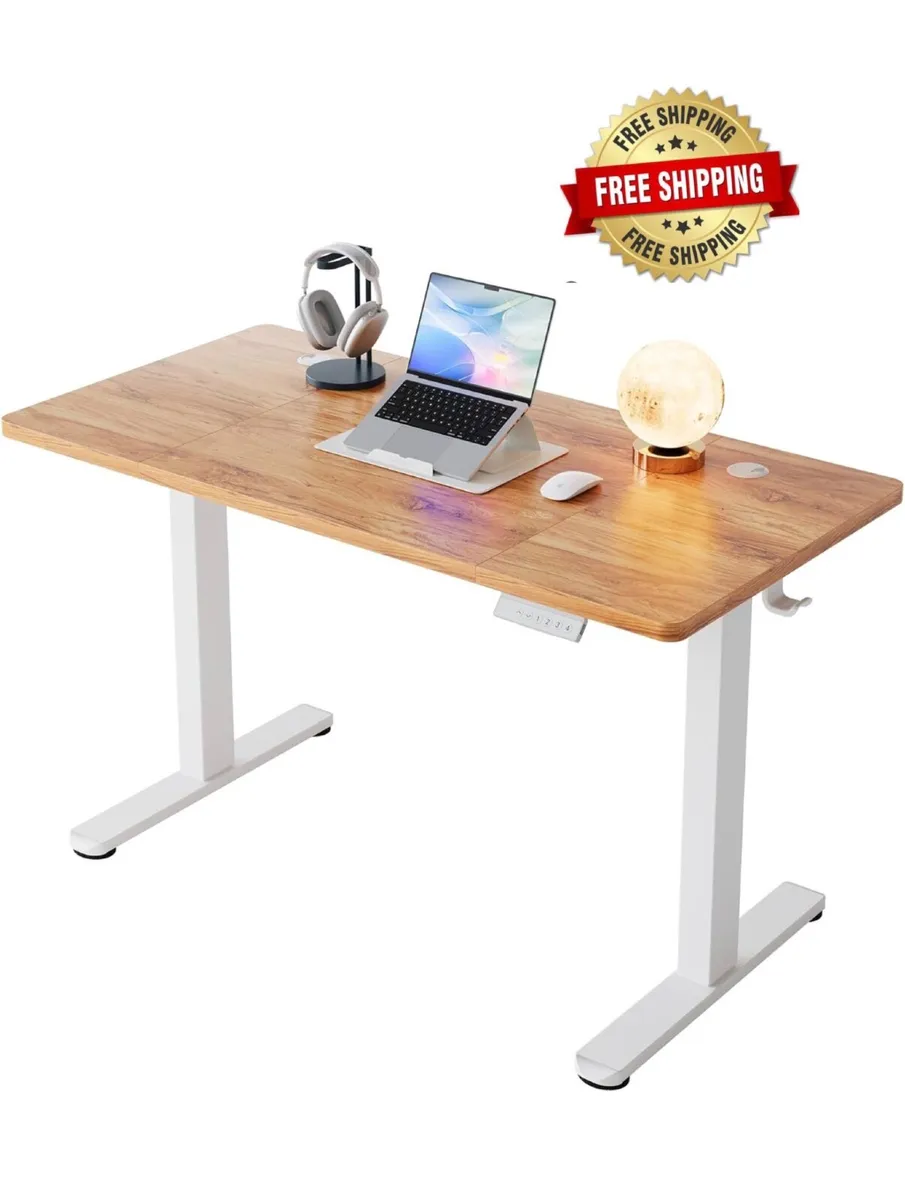 Standing Desk with USB Charging Port, 120 x 60 cm, - Image 1