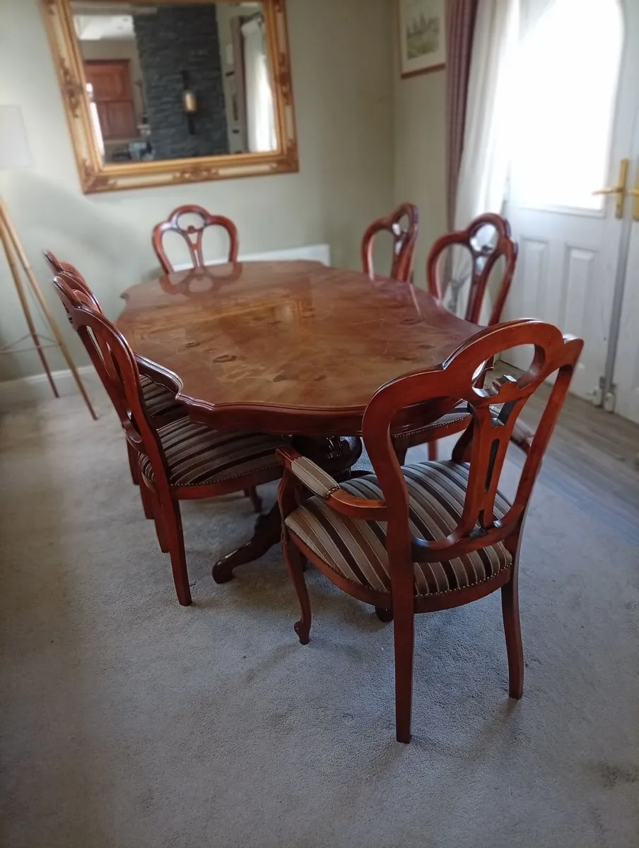 Dinning table and six chairs - Image 1