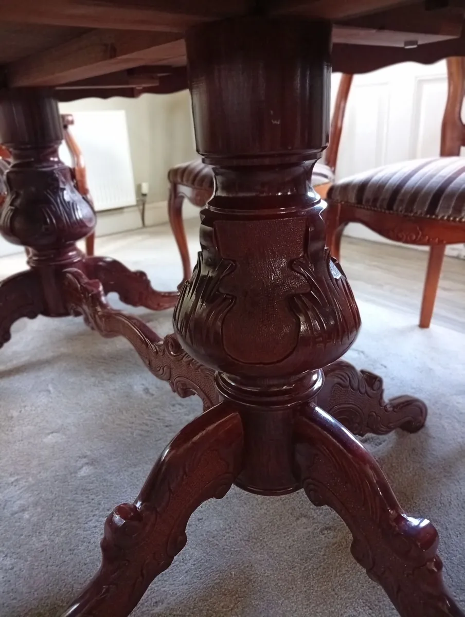 Dinning table and six chairs - Image 4