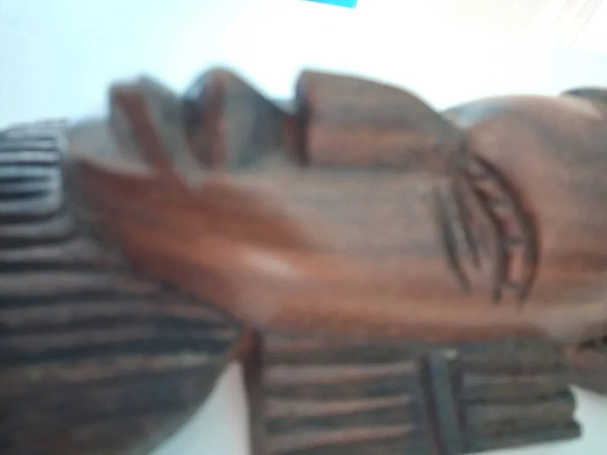 Liberia- Pair of Vintage African wood carvings - Image 3