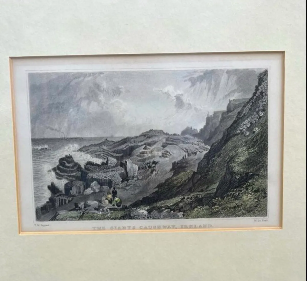 1832 hand coloured steel engraving - Image 2
