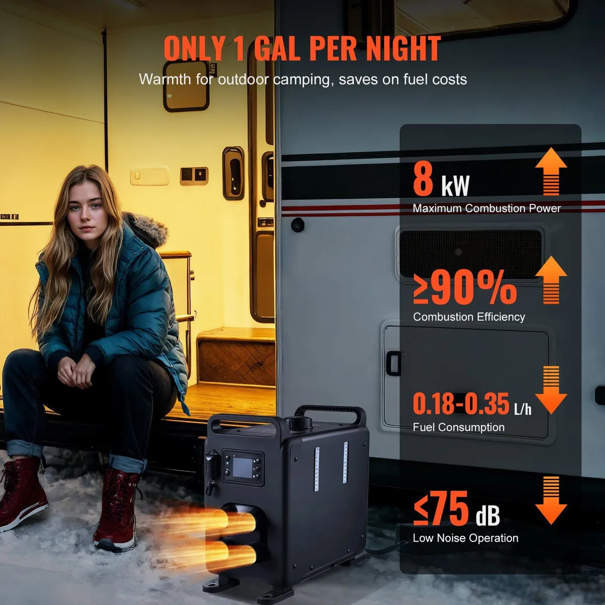 Portable Diesel Heater, 12V/24V All in One 8KW - Image 3
