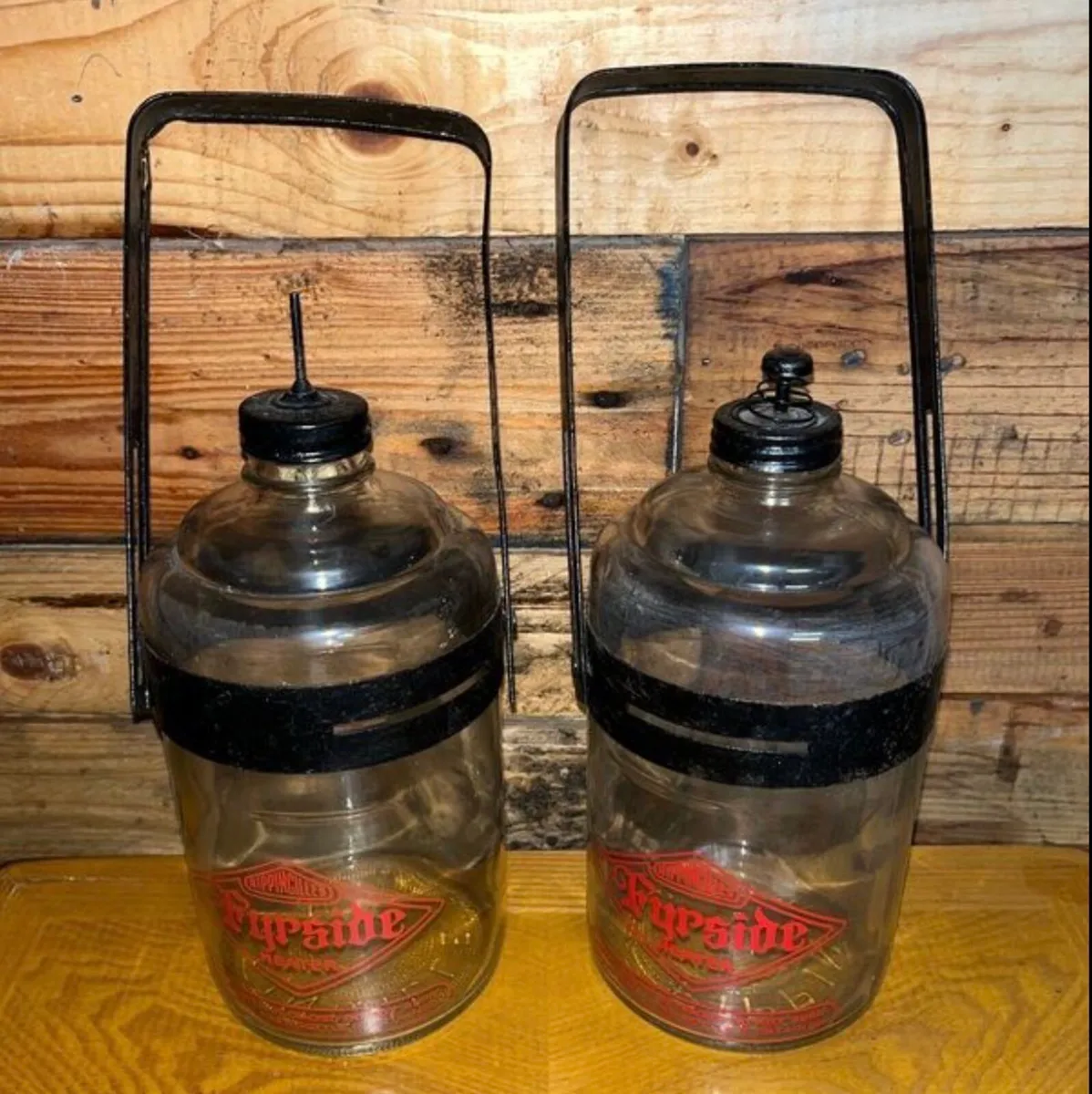 1950s fireside oil bottles