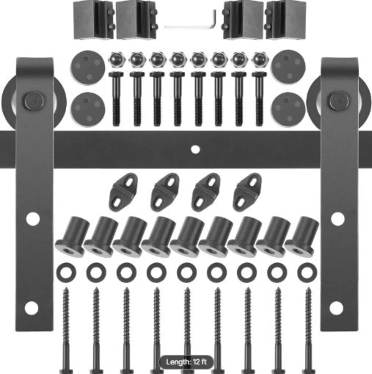 Sliding Barn Door Hardware Kit, 365.8 cm Barn Door - Image 1