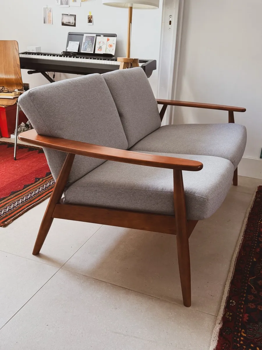 SLF24 midcentury style Demure wooden sofa - Image 4