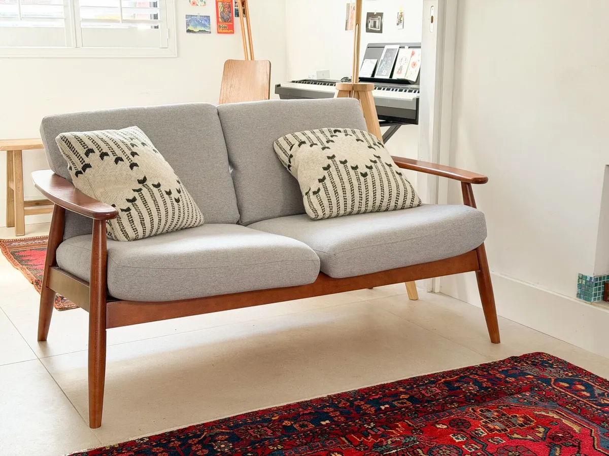 SLF24 midcentury style Demure wooden sofa - Image 1