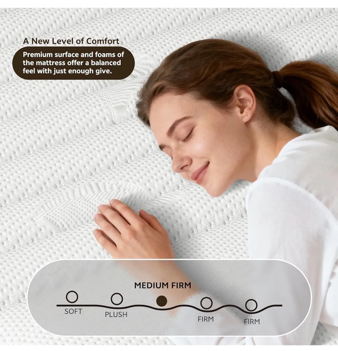 Single Mattress, 90 x 190 cm, Height 25 cm, Medium - Image 4