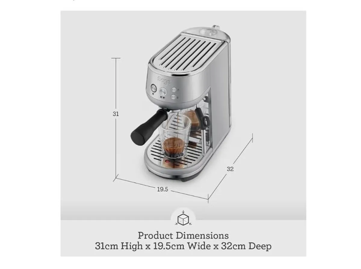 Sage - The Bambino - Compact Coffee Machine with Automatic Milk Frother, Black Truffle - Image 2