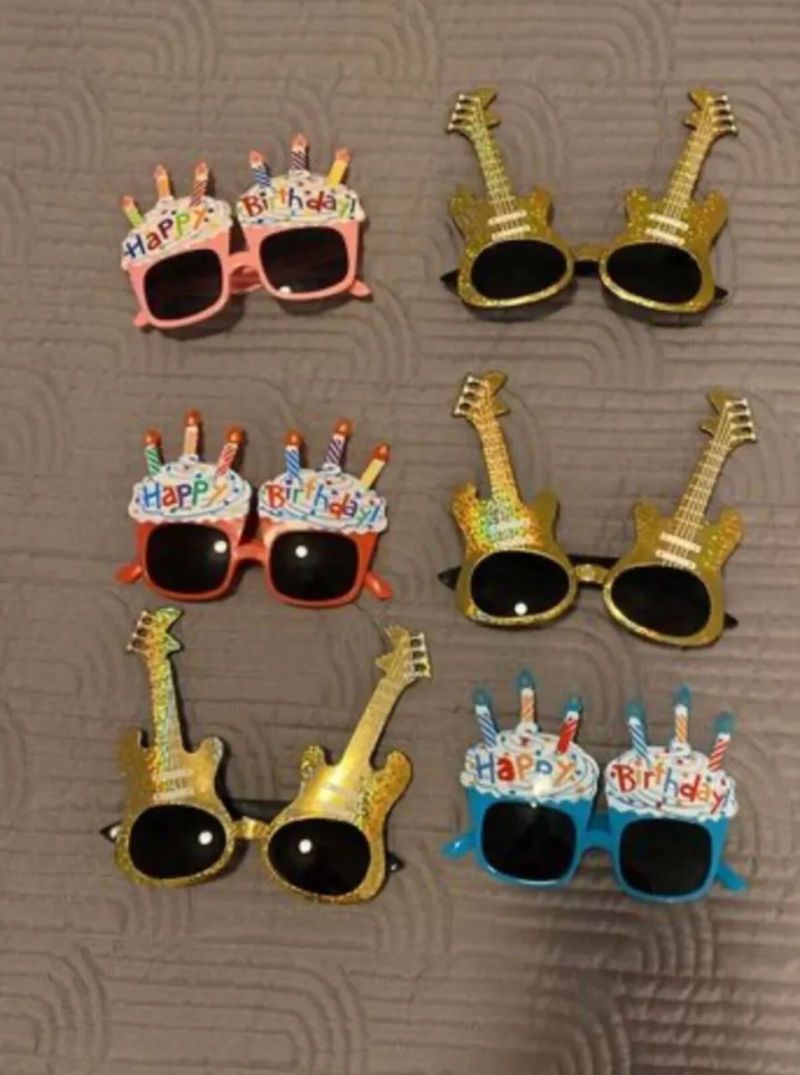 Novelty birthday glasses