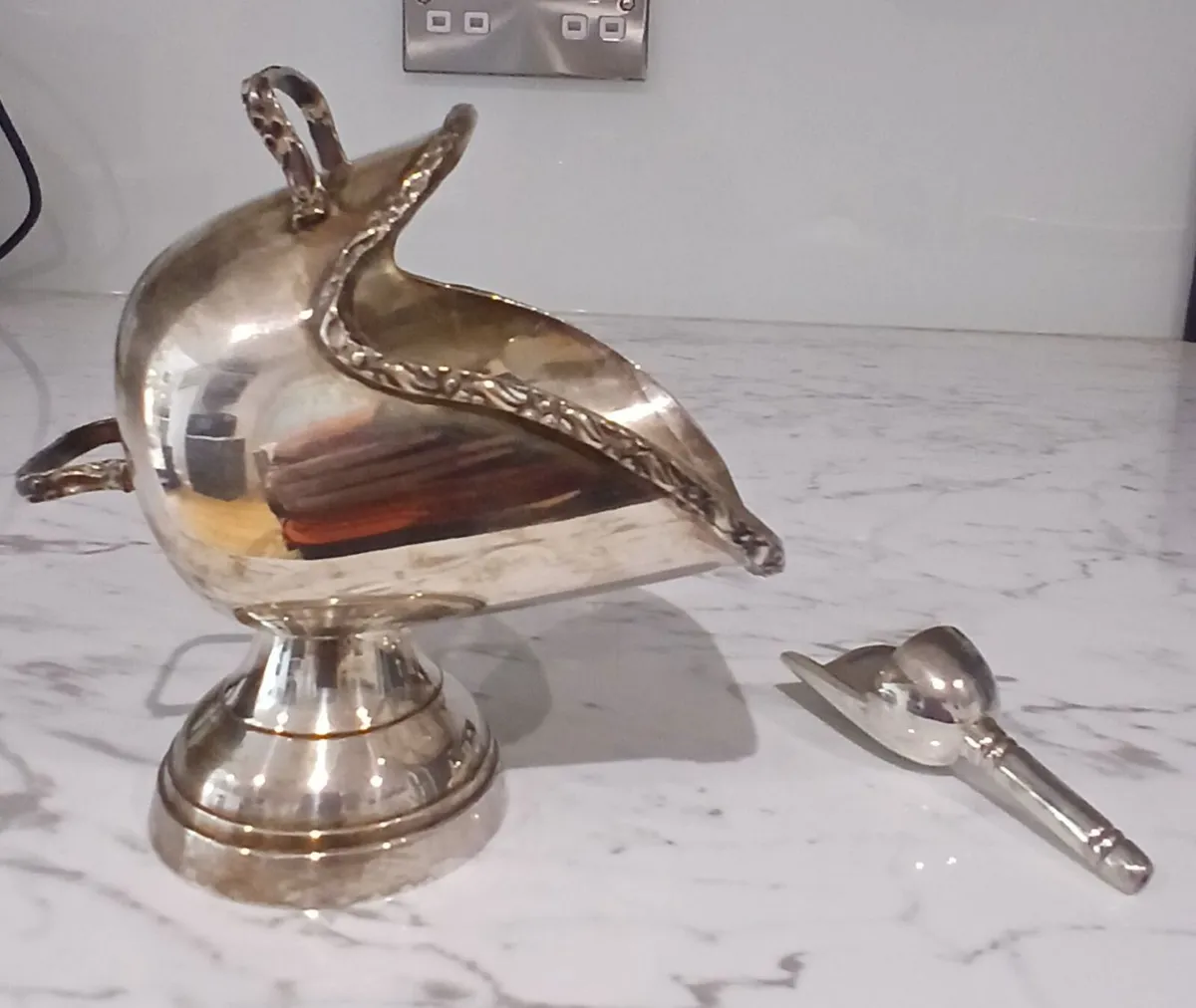 Vintage Silver Plated Sugar Scuttle 1980s - Image 1