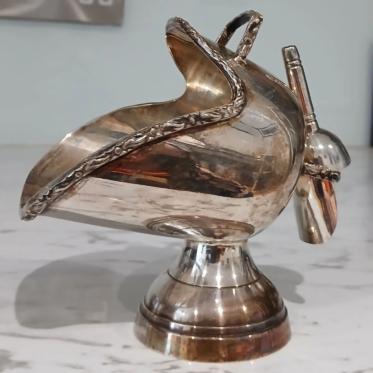 Vintage Silver Plated Sugar Scuttle 1980s - Image 2