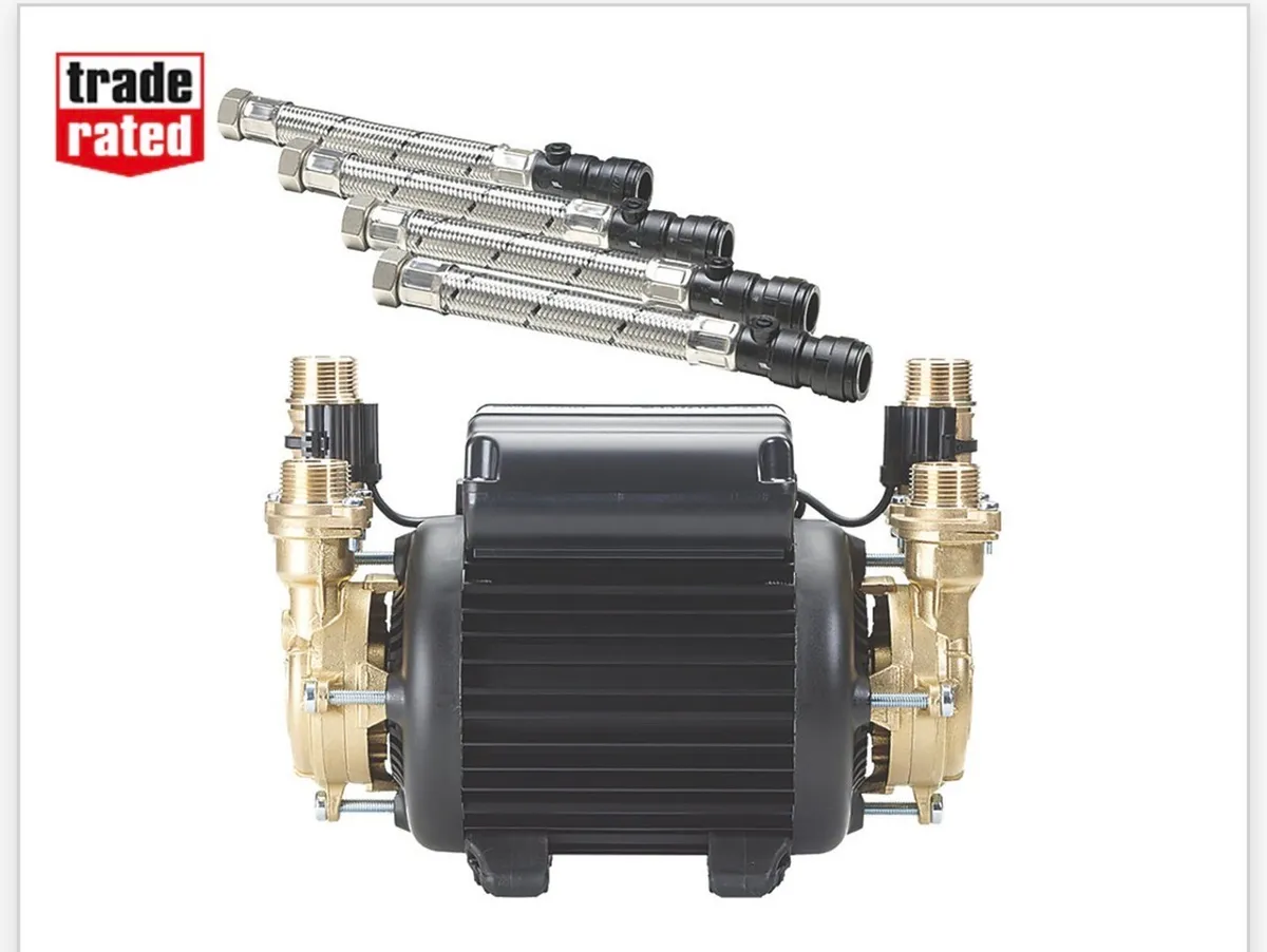 Stuart Turner 2bar Twin Shower Pump - Image 1
