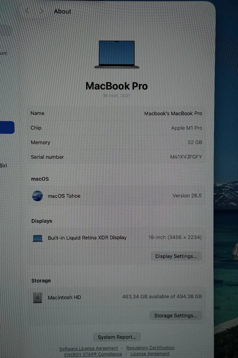 MacBook Pro 16" 2021 M1 Pro | 32GB | 512GB - Image 2