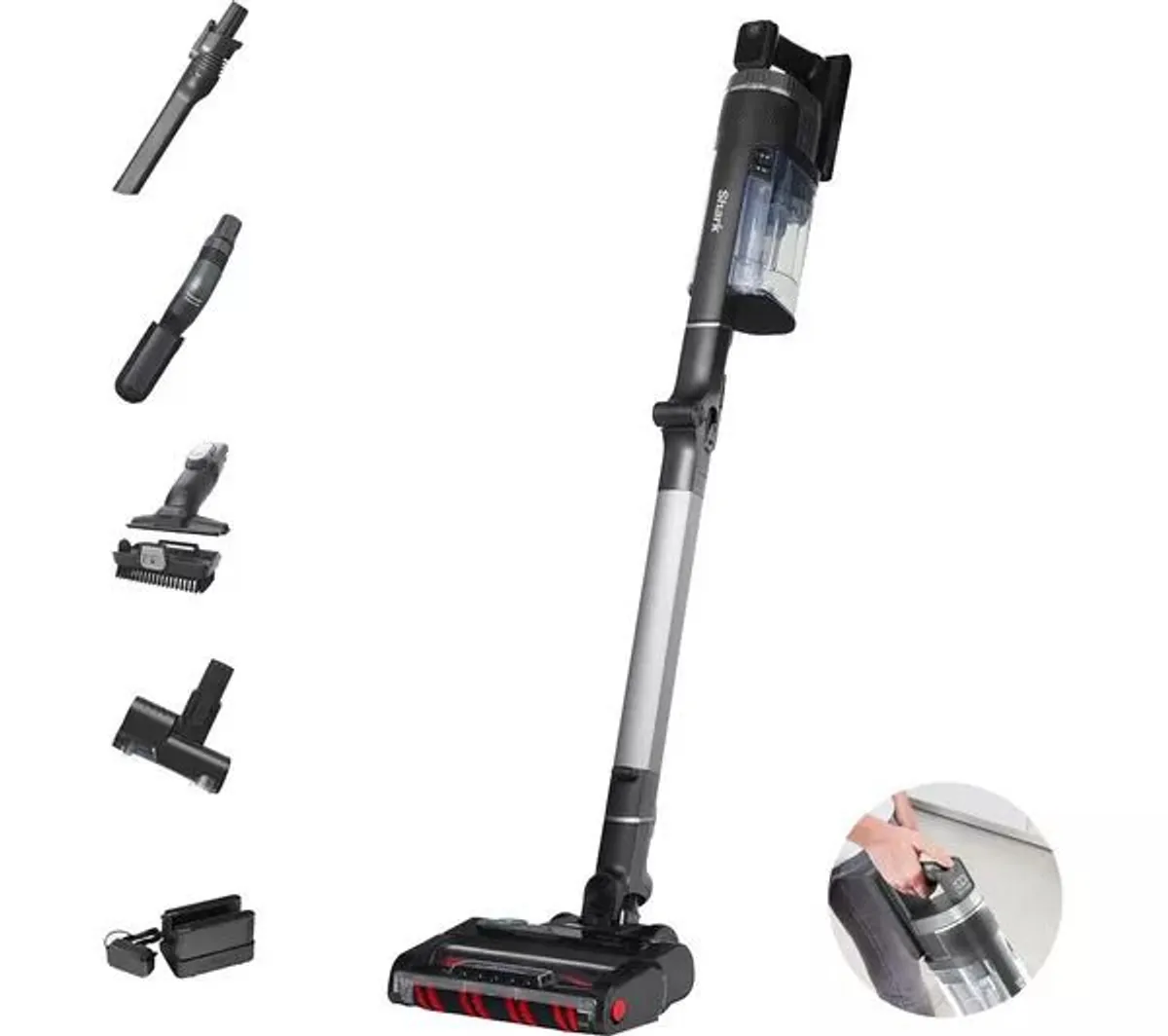 PRICE DROP!!! Shark Stratos IZ420UKT Cordless Stick Vacuum | Dual Battery (120 Min), Anti Hair Wrap  vacuum Plus, TruePet & Clean Sense IQ Tech , Dyson Alternative , Pet Vacuum , anti allergen smart vacuum , bagless vacuum , compact  stick vacuum Dual - Image 1
