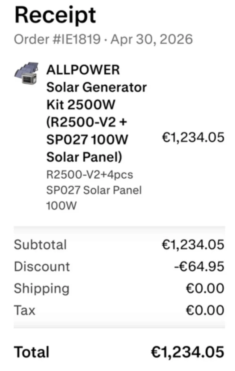 ALLPOWERS Solar Generator Kit 2500W for Sale - Image 2