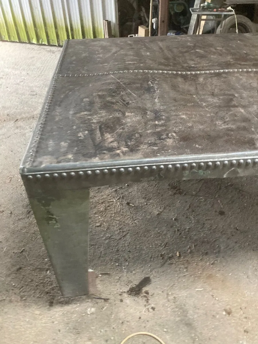 Antique Steel Table - Image 4