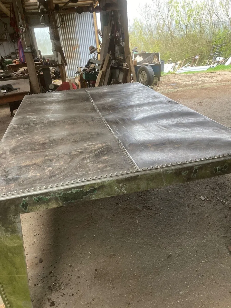 Antique Steel Table - Image 1