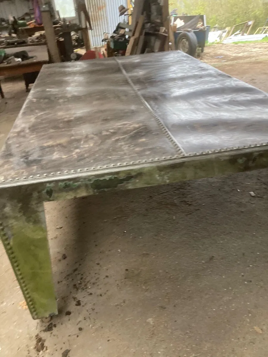 Antique Steel Table - Image 2