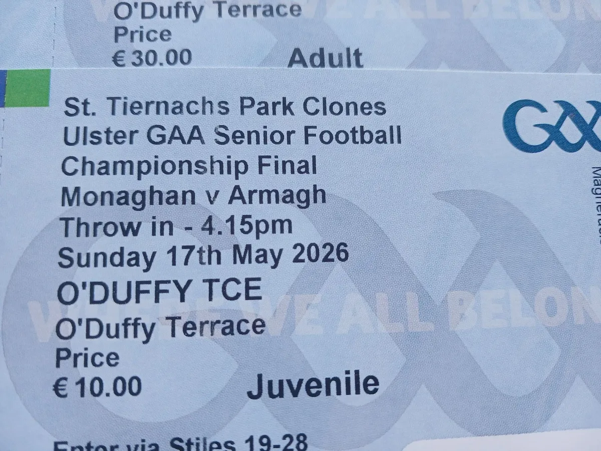 Monaghan Ulster final tickets