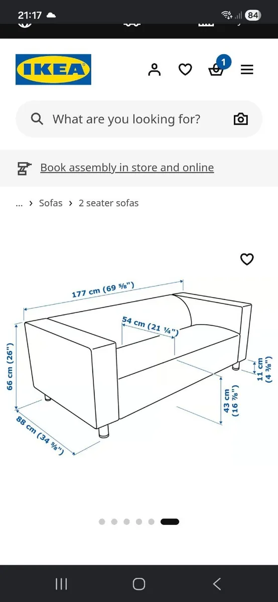 Black leather couch - Image 4
