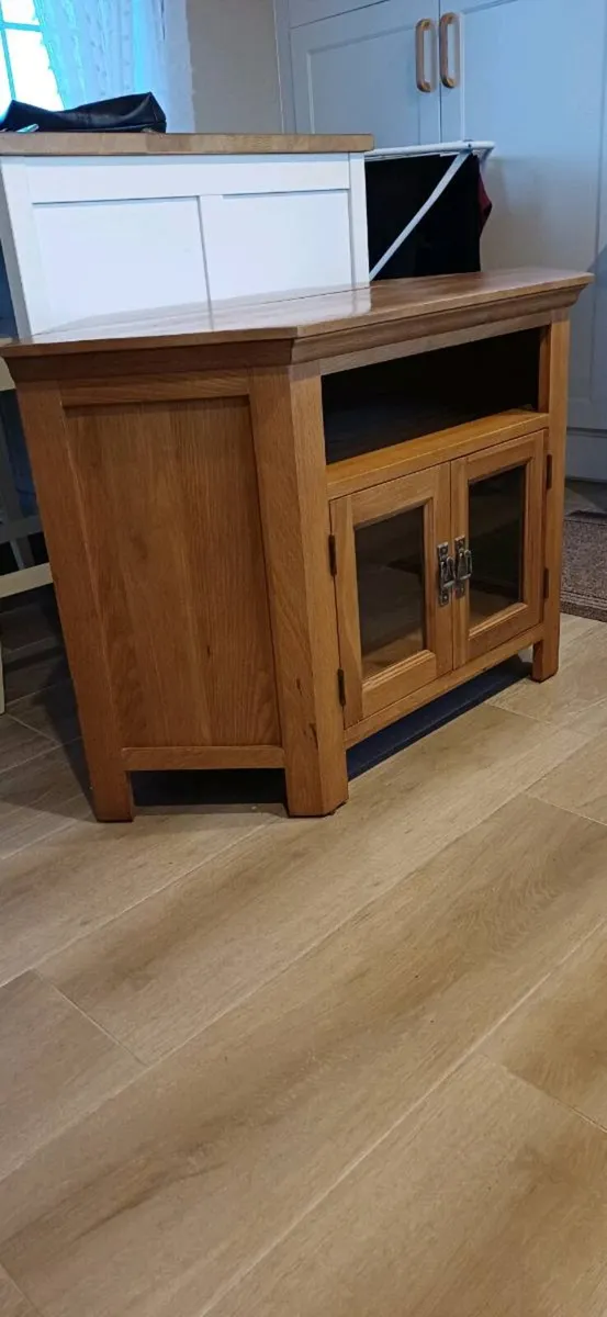 Solid oak TV Corner unit - Image 4