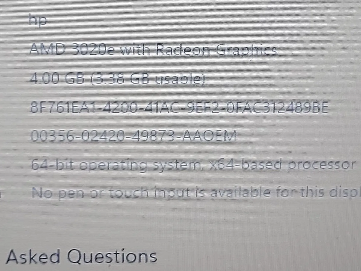 HP Laptop Model 14s-fq0060na, Purple, Windows 11 - Image 2