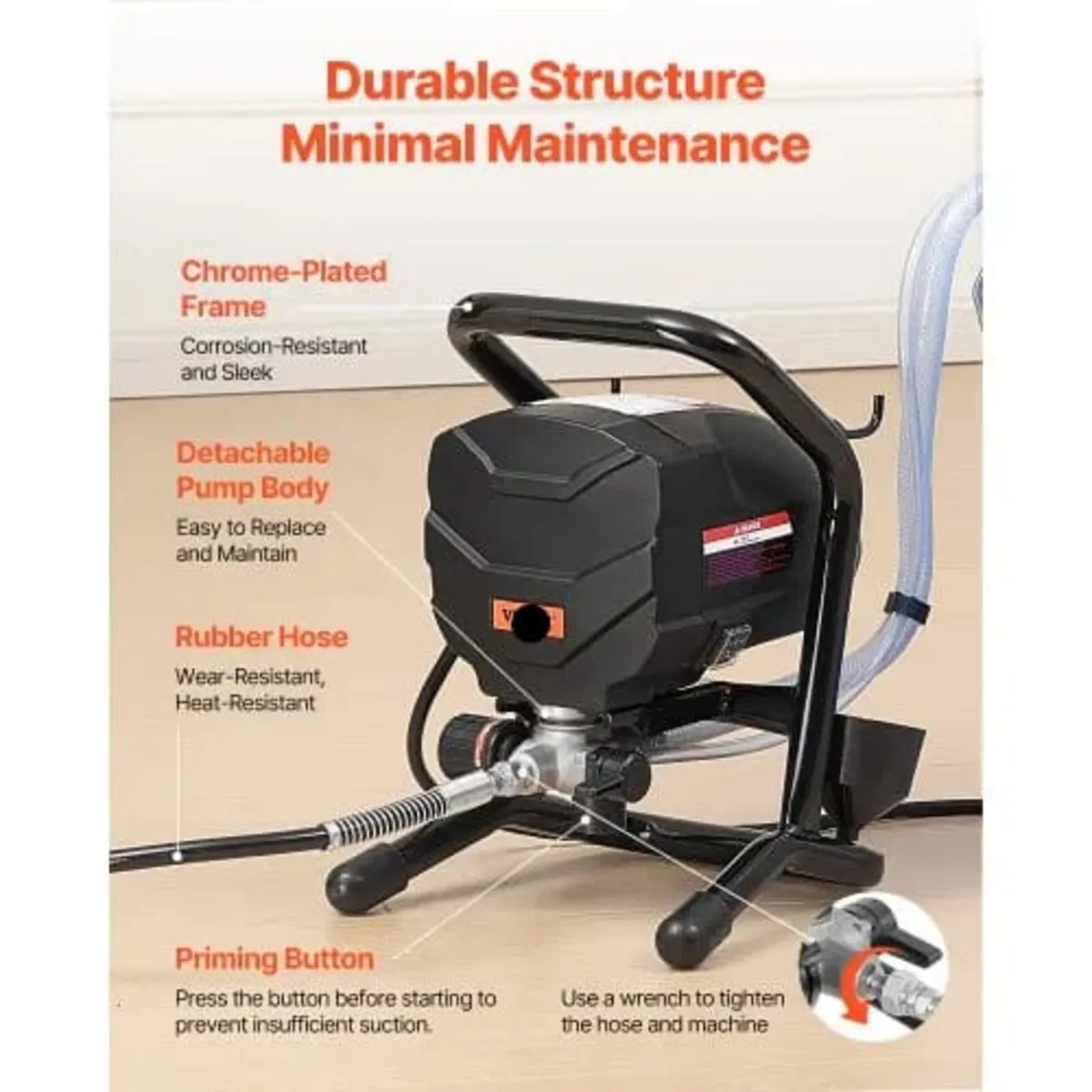 Stand Airless Paint Sprayer, 650W High Efficiency - Image 4
