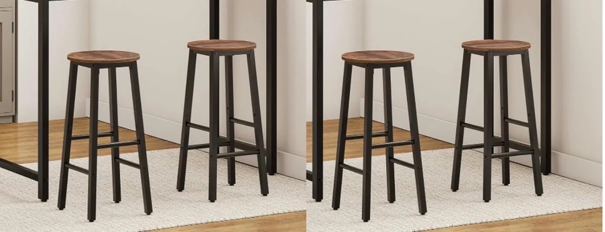 Bar Stools Set of 4,Kitchen Breakfast Bar Chiars - Image 1
