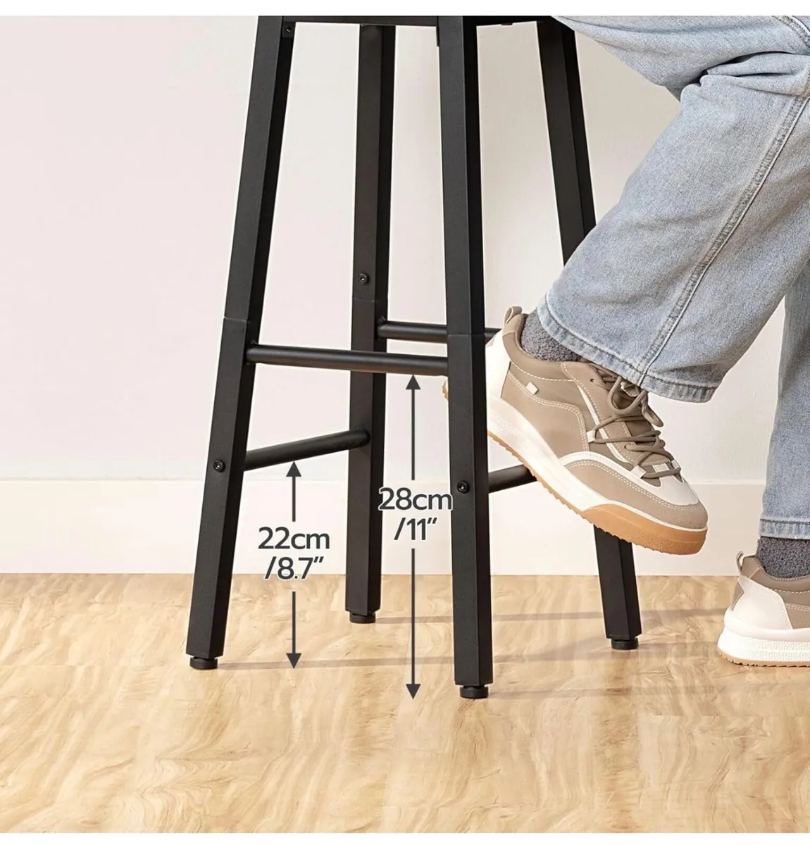 Bar Stools Set of 4,Kitchen Breakfast Bar Chiars - Image 4
