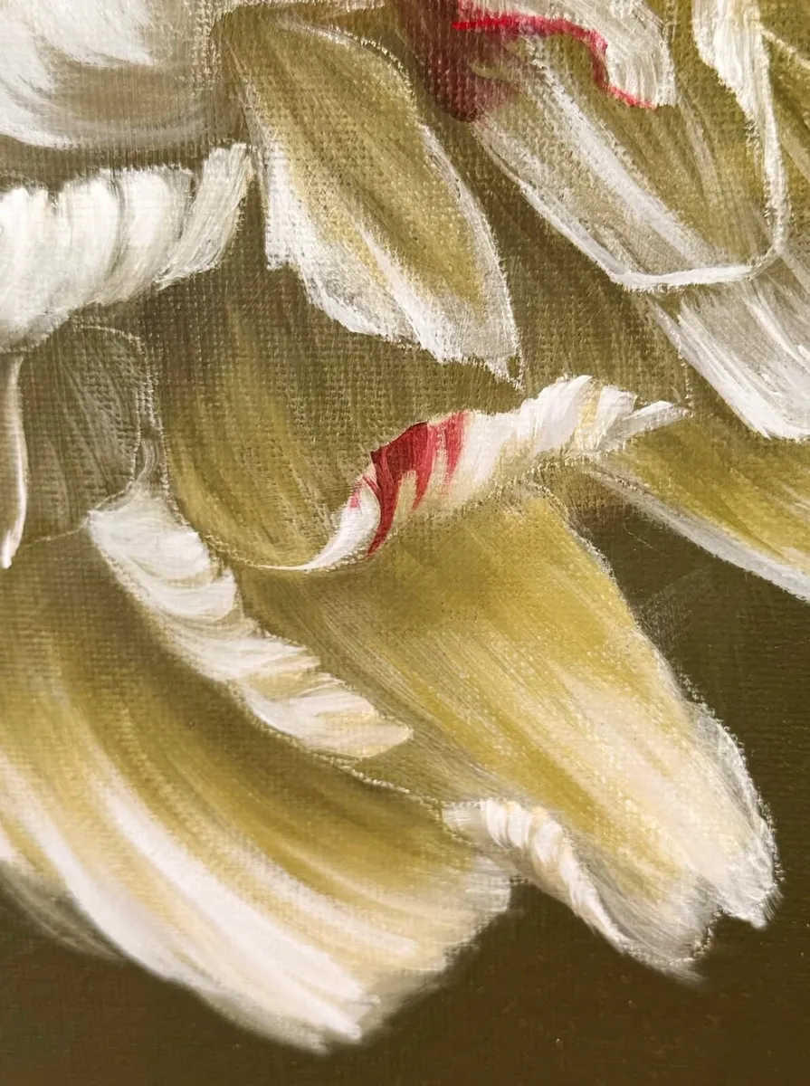 Large Floral Oil Painting • Original Art - Image 3