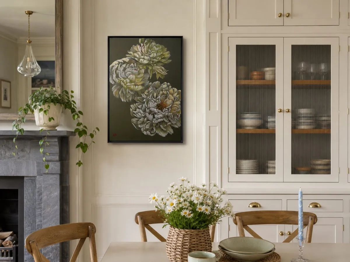 Large Floral Oil Painting • Original Art - Image 4