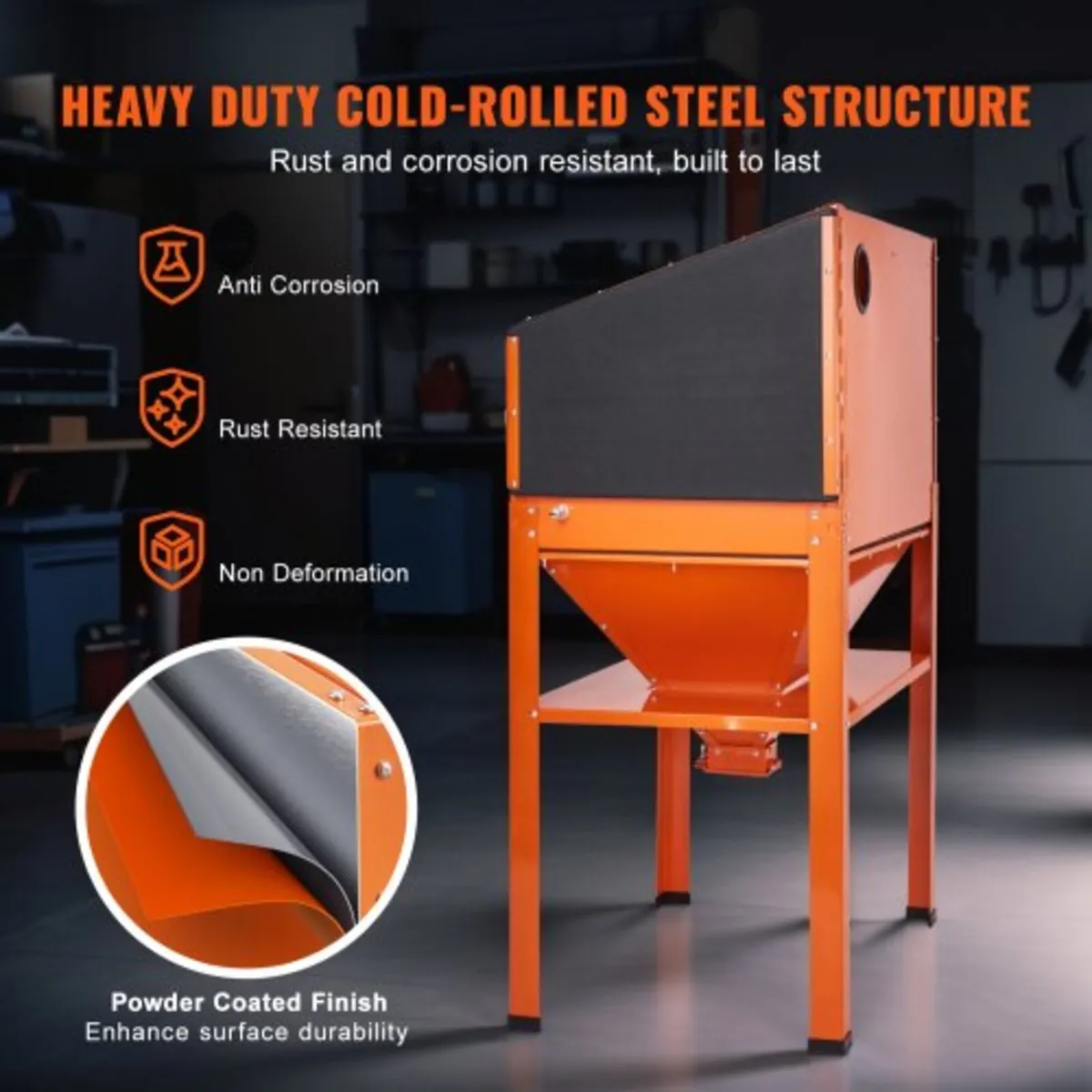 227.1 L Sand Blasting Cabinet with Stand with Blas - Image 3