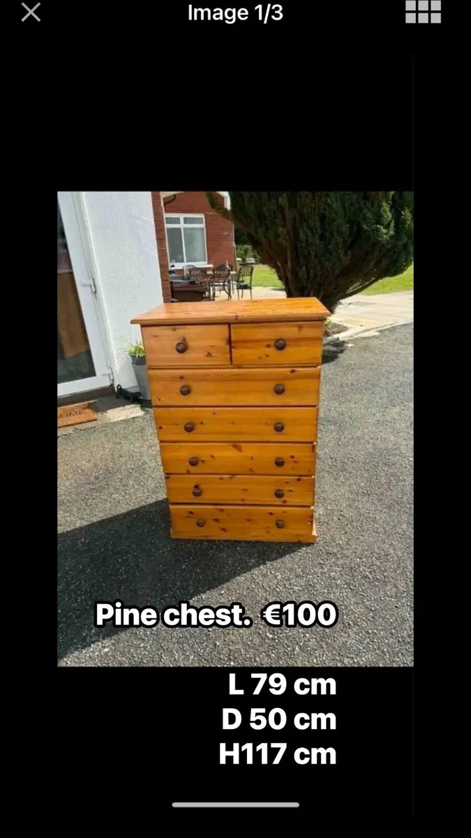 Pine chest of drawers - Image 1