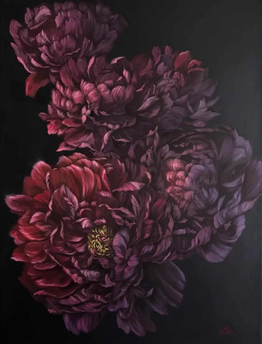 Original Peony Oil Painting | Floral Wall Art - Image 1