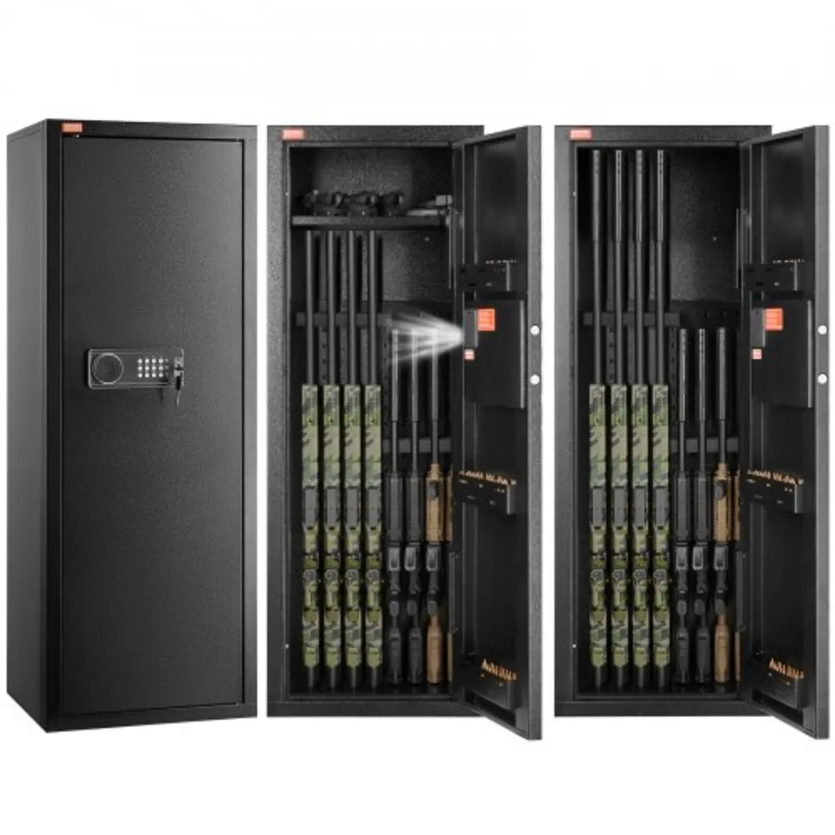 6-8 Rifles Gun Safe, Rifle Safe with Lock & Digita - Image 1