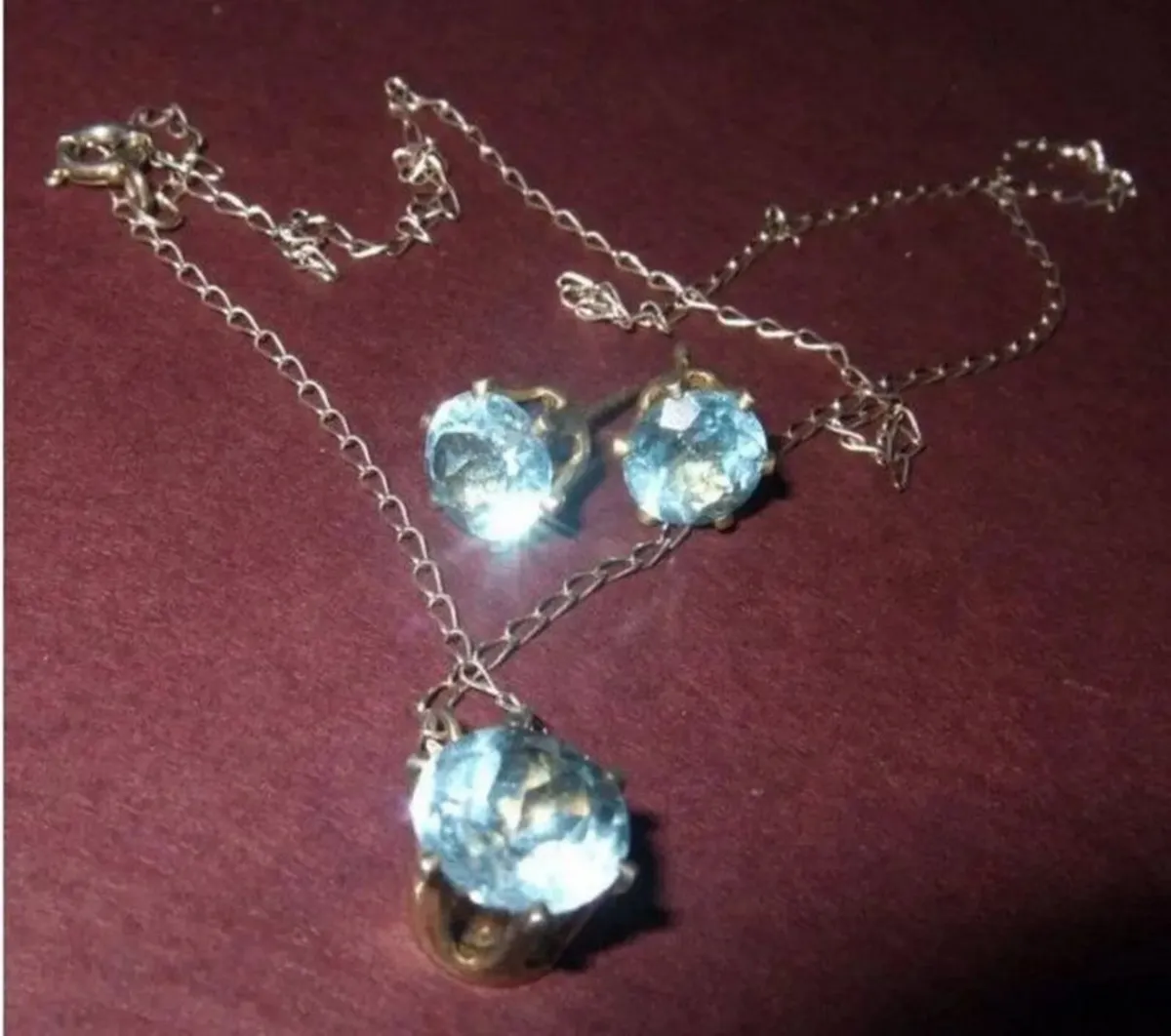 Vintage Silver/Topaz Trilogy Set - Image 4