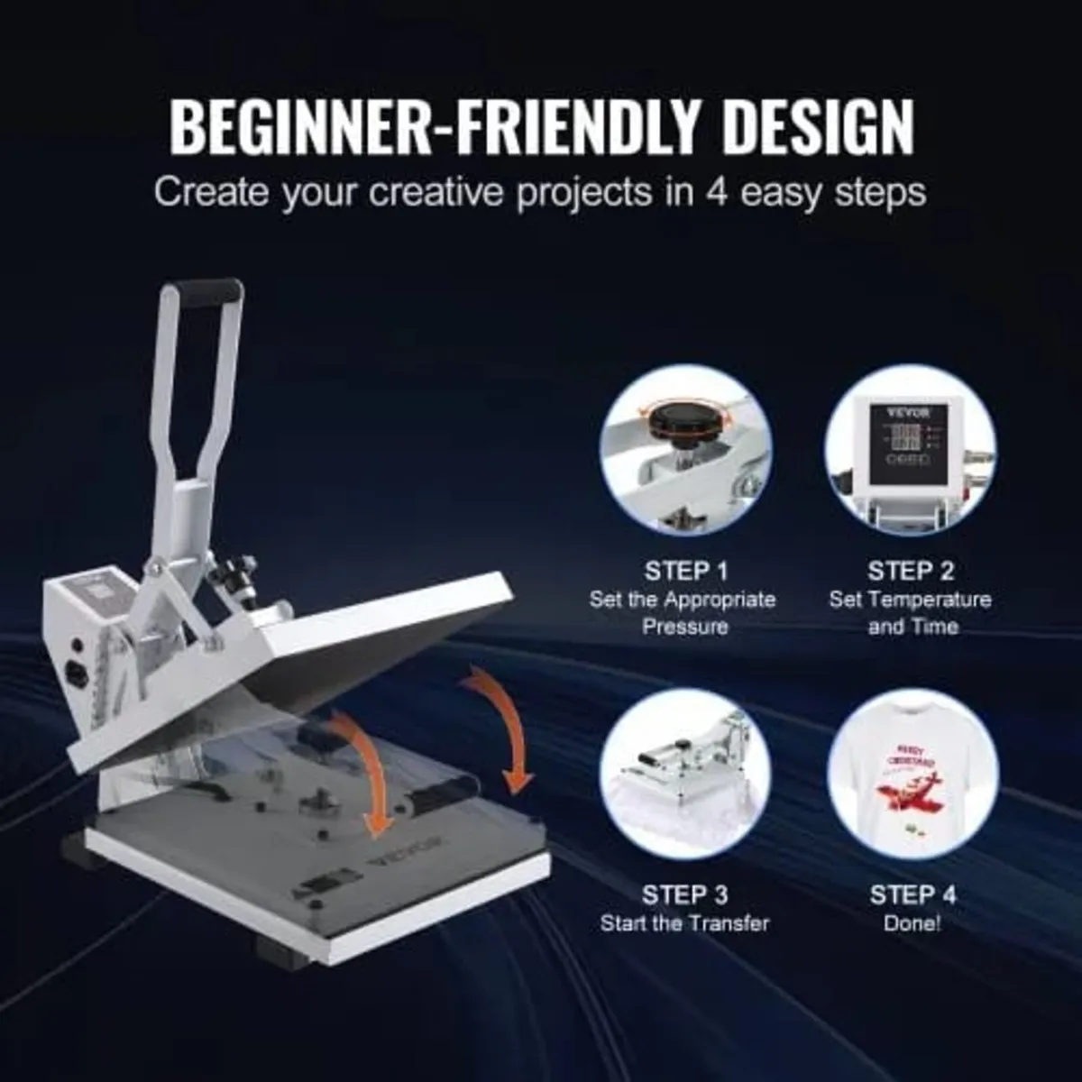 Heat Press Machine 15 x 15 in/38.1 x 38.1 cm Subli - Image 2